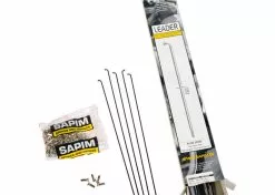 Cycli.fi Sapim Pinna Leader, 2 X 265mm 14G, Musta, RST, Sis. Nippeli