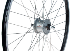 Cycli.fi Shimano Etupyörä 28" 19-622 Napadynamolla, Alex X2000, 2-pohja, 36r, Musta