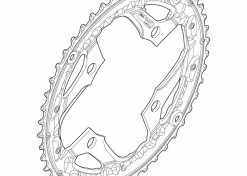 Cycli Shimano Eturatas 44T FC-T671 Jne 104mm, Musta, 10v, CG