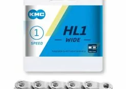 Cycli Ketju 1-v KMC HL1 Wide Silver, 100L