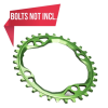 Cycli ABSOLUTEBLACK Chainring Ø104 Mm Singlespeed 34T 4 Holes Vihreä